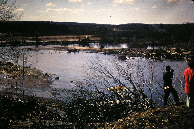 Crystal Lake Dam break April 4, 1970