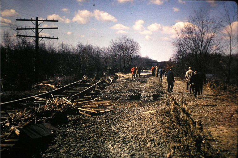 Crystal Lake Dam break April 4, 1970