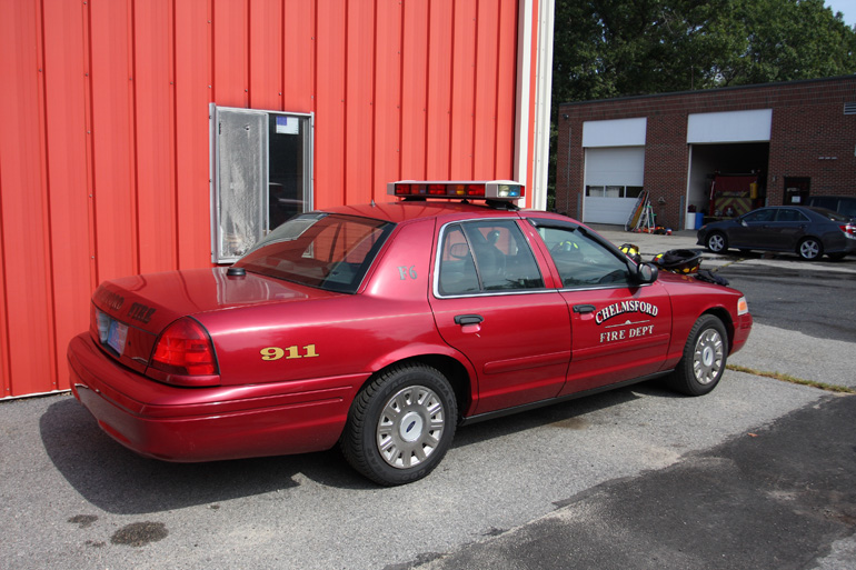 2003 Ford Police Cruiser reassigned to the Fire Department 
	and used at the East Chelmsford station