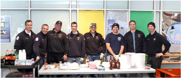 Chelmsford Firefighters visit to Shriners Hospital in Boston January 2014