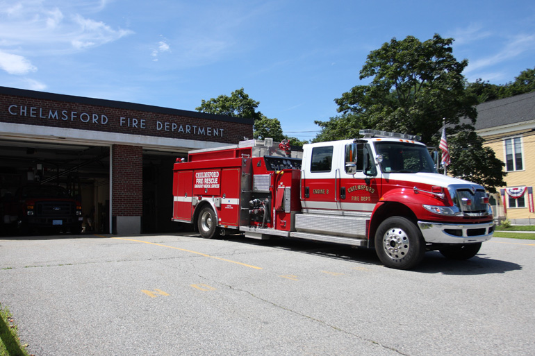 2009 Smeal Pumper on International chassis, Engine 2, at North Chelmsford Fire Station