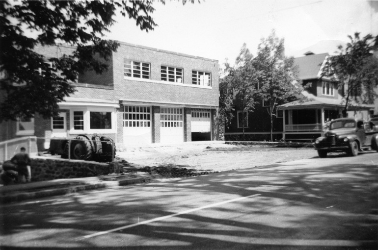 1952 Center Fire Station Construction at 7 North Road