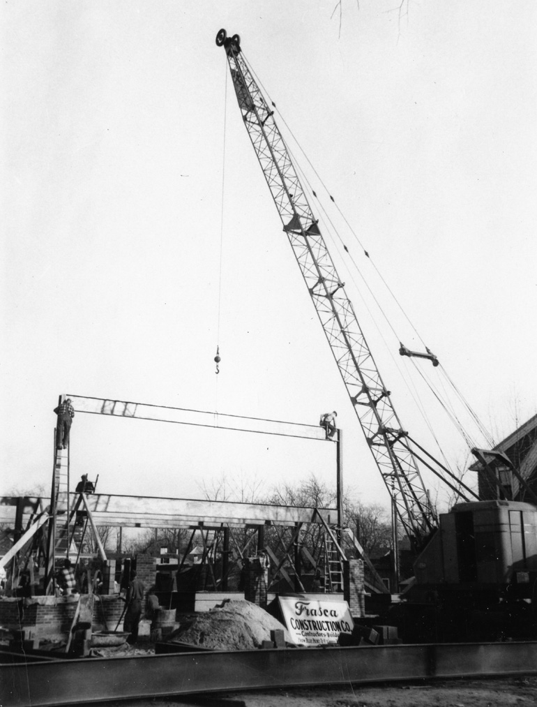 1952 Center Fire Station Construction at 7 North Road