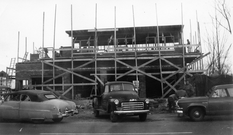 1952 Center Fire Station Construction at 7 North Road