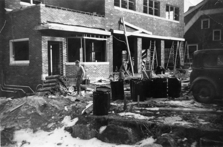 1952 Center Fire Station Construction at 7 North Road