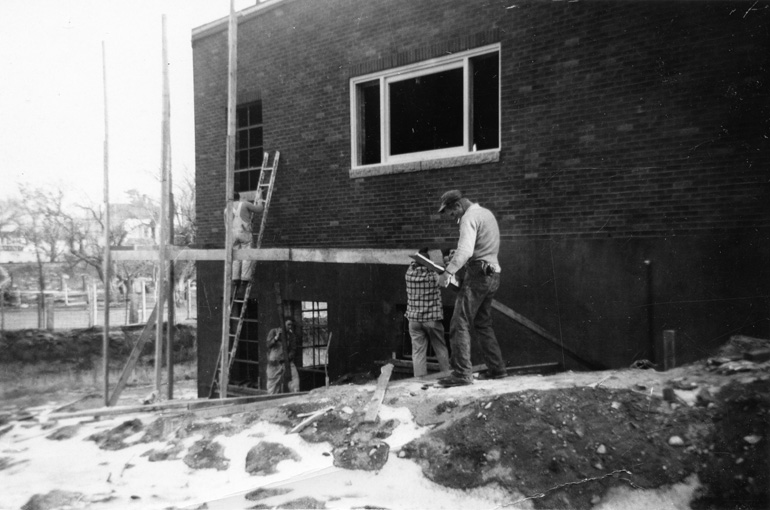 1952 Center Fire Station Construction at 7 North Road