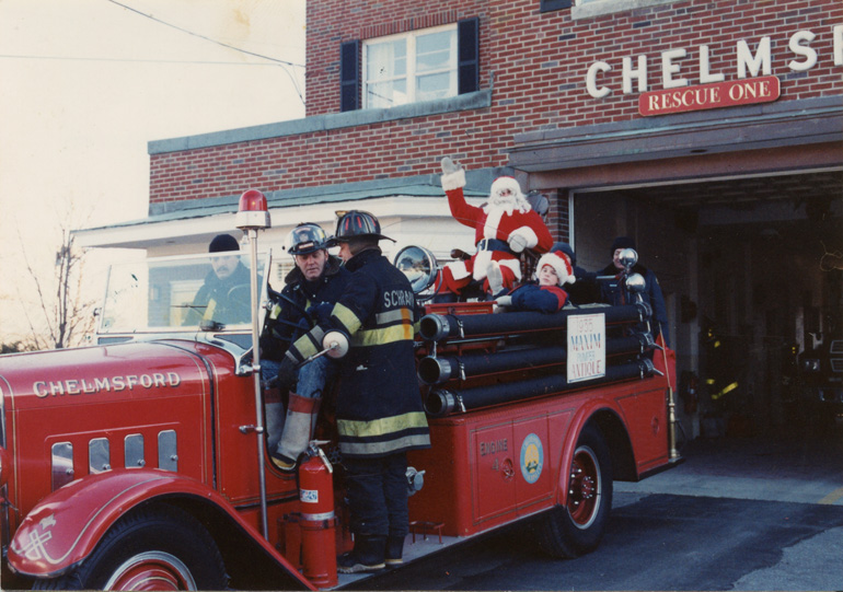 Kevin Clarke, William Curran and Captain Charles Schramm in December 1989