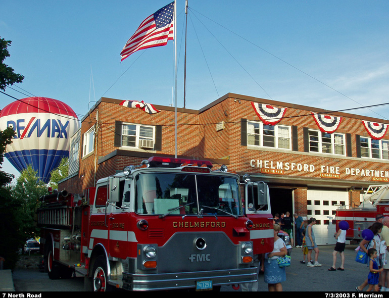 1985 FMC Pumper on a 1984 Mack chassis, Engine, 4 at Center Fire Station July 3, 2003