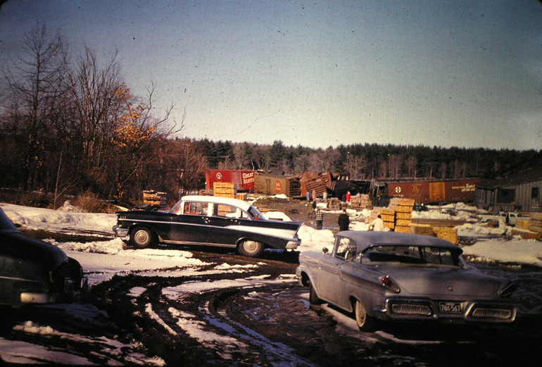 Boston and Maine Train Wreck behind Grossman's Lumber March 22, 1963