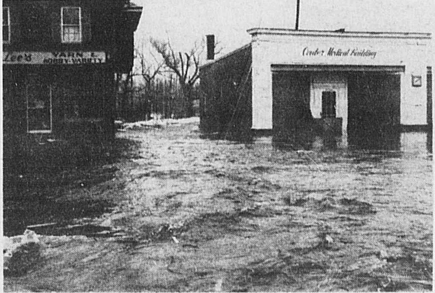 Chelmsford Center flood in 1979