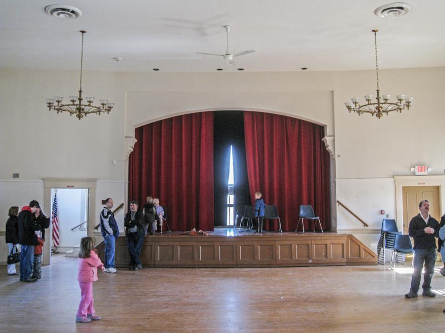 Auditorium stage, before