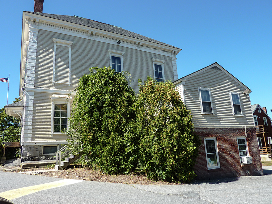 Building rear, before