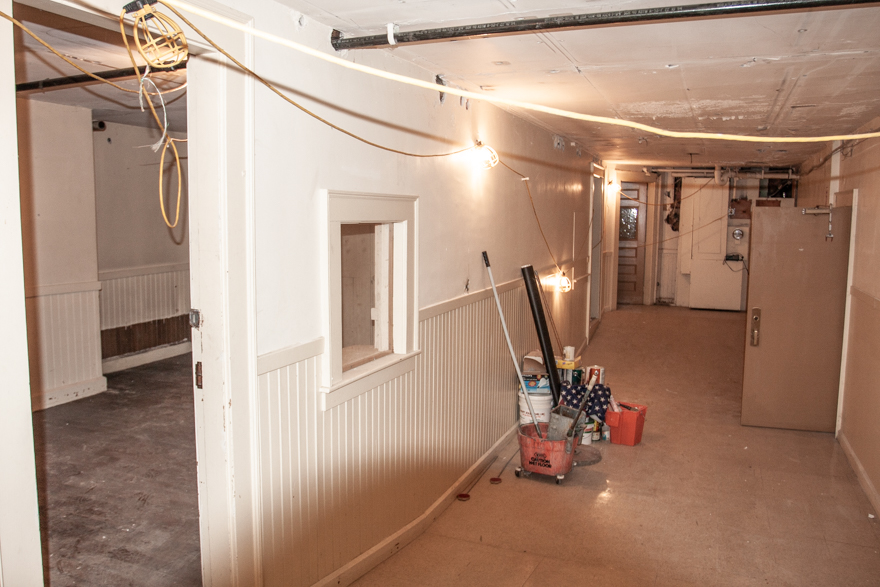 Left side basement ramp
